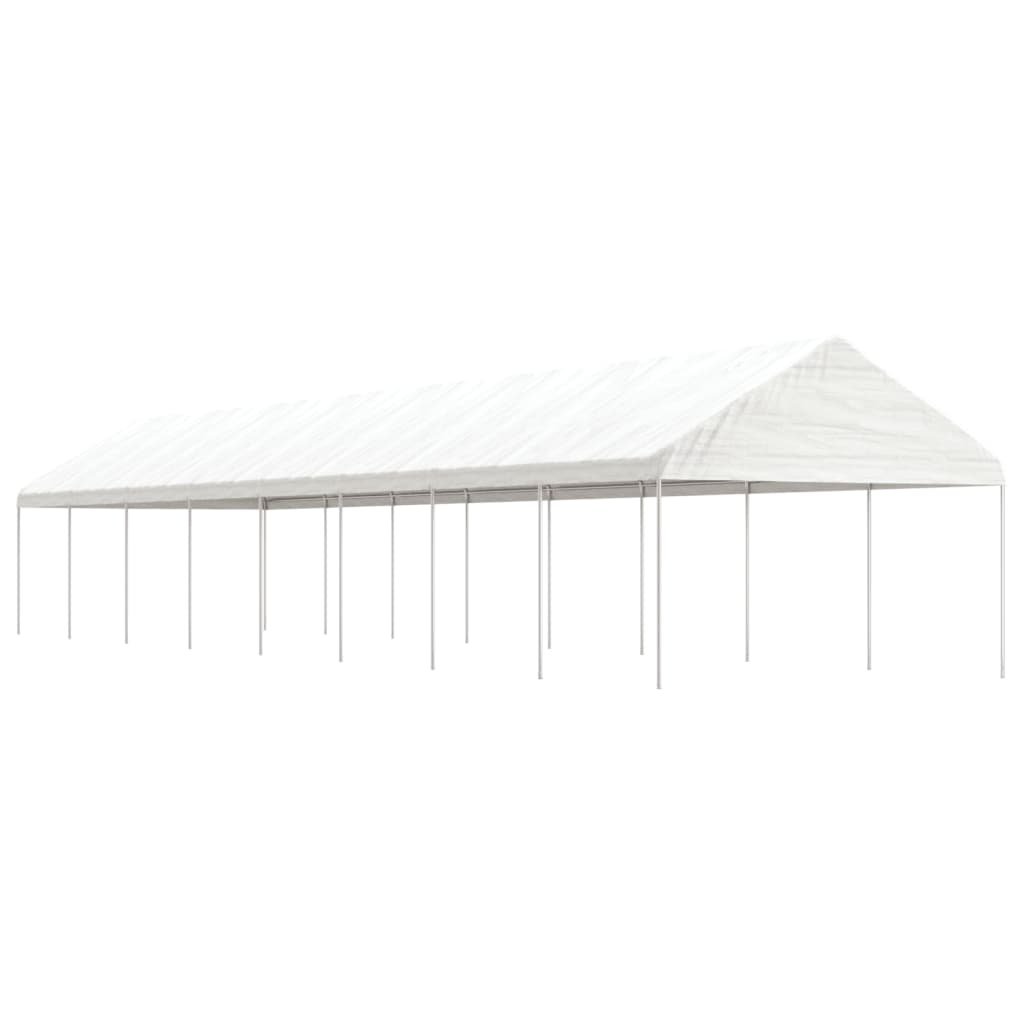 Фото - Намет VidaXL Namiot ogrodowy z dachem, biały, 17,84x4,08x3,22 m, polietylen 