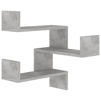 vidaXL Narożna półka ścienna, szarość betonu, 40x40x50 cm, płyta - vidaXL