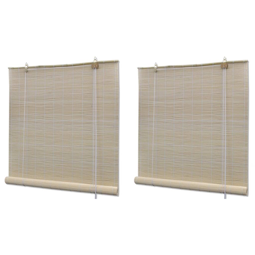 vidaXL Naturalne rolety bambusowe, 2 szt., 120 x 160 cm