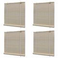 vidaXL Naturalne rolety bambusowe, 4 szt., 120 x 160 cm - vidaXL