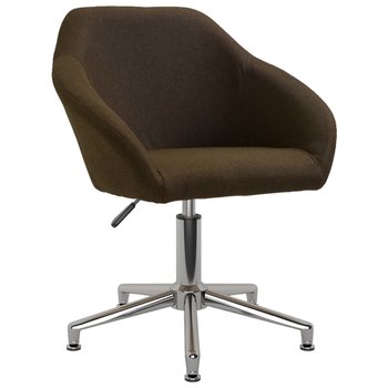 vidaXL Obrotowe krzesła stołowe, 2 szt., ciemnobrązowe, tkanina - vidaXL