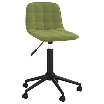 vidaXL Obrotowe krzesła stołowe, 2 szt., jasnozielone, aksamitne - vidaXL