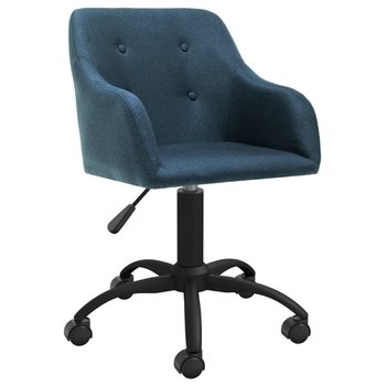 vidaXL Obrotowe krzesła stołowe, 2 szt., niebieskie, obite tkaniną - vidaXL