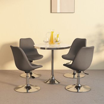 vidaXL Obrotowe krzesła stołowe, 4 szt., ciemnoszare, obite tkaniną - vidaXL