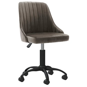 vidaXL Obrotowe krzesła stołowe, 6 szt., ciemnoszare, aksamitne - vidaXL