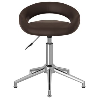 vidaXL Obrotowe krzesło biurowe, brązowe, obite sztuczną skórą - vidaXL