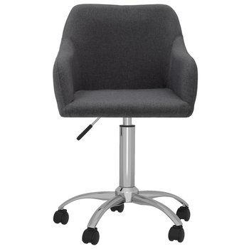 vidaXL Obrotowe krzesło biurowe, ciemnoszare, obite tkaniną - vidaXL