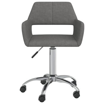 vidaXL Obrotowe krzesło biurowe, ciemnoszare, tapicerowane tkaniną - vidaXL