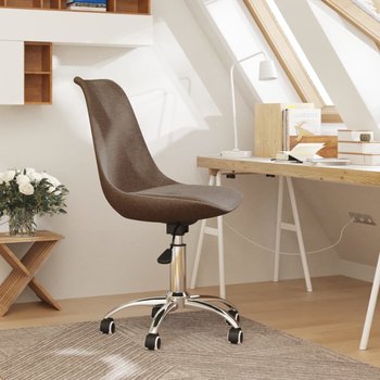vidaXL Obrotowe krzesło biurowe, kolor taupe, tapicerowane tkaniną - vidaXL