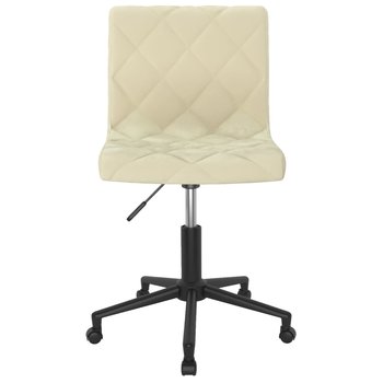 vidaXL Obrotowe krzesło biurowe, kremowe, obite aksamitem - vidaXL