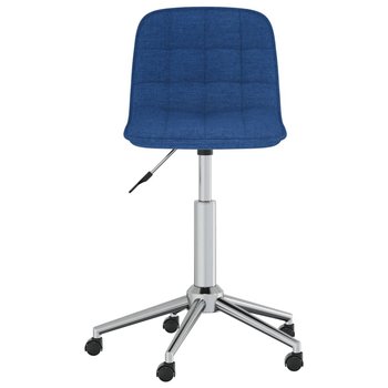 vidaXL Obrotowe krzesło biurowe, niebieskie, obite tkaniną - vidaXL