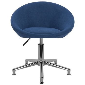 vidaXL Obrotowe krzesło biurowe, niebieskie, tapicerowane tkaniną - vidaXL