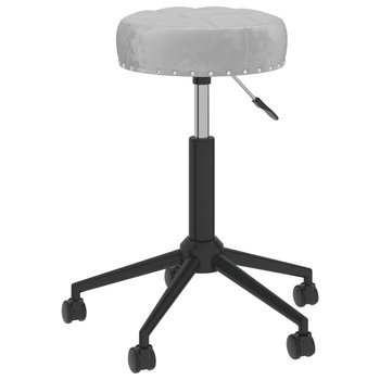 vidaXL Obrotowe krzesło biurowe, szare, tapicerowane aksamitem - vidaXL
