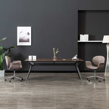 vidaXL Obrotowe krzesło biurowe, taupe, tapicerowane tkaniną - vidaXL