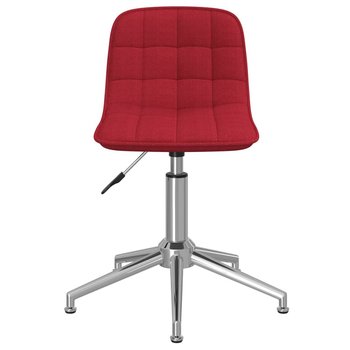 vidaXL Obrotowe krzesło biurowe, winna czerwień, obite tkaniną - vidaXL