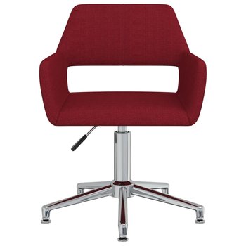 vidaXL Obrotowe krzesło biurowe, winna czerwień, tapicerowane tkaniną - vidaXL