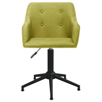vidaXL Obrotowe krzesło biurowe, zielone, tapicerowane tkaniną - vidaXL