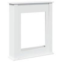 vidaXL Obudowa kominka, biała, 75x20x87,5 cm, materiał drewnopochodny