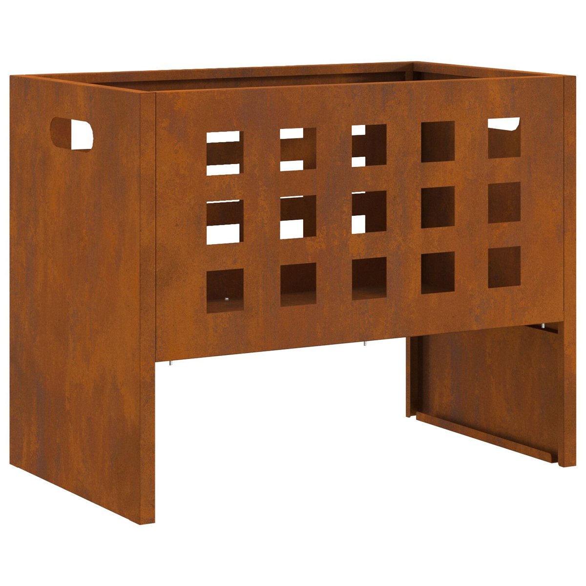 vidaXL Ognisko Brązowe Stal Corten 50 x 30 x 40 cm Ognisko Prostokątne ...