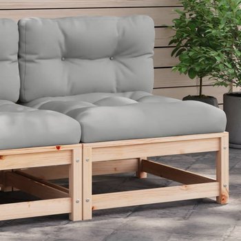 vidaXL Ogrodowa sofa bez podłokietników, z poduszkami, drewno sosnowe - vidaXL