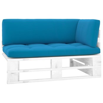 vidaXL, Ogrodowa sofa narożna z palet, biała, drewno sosnowe - vidaXL