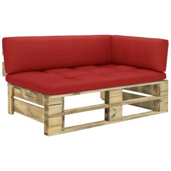 vidaXL Ogrodowa sofa narożna z palet, impregnowane drewno sosnowe - vidaXL
