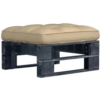 vidaXL Ogrodowy stołek z palet, impregnowane na czarno drewno sosnowe - vidaXL