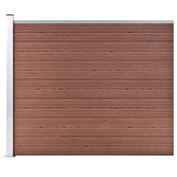 vidaXL, Panel ogrodzeniowy z WPC, 175x146 cm, brązowy - vidaXL