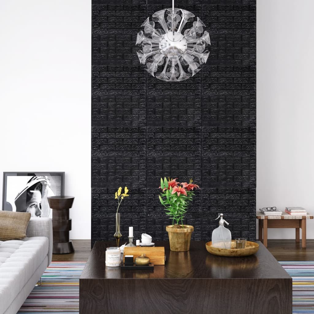 Фото - Шпалери VidaXL Panele 3D z imitacją cegły, samoprzylepne, 20 szt., czarne 