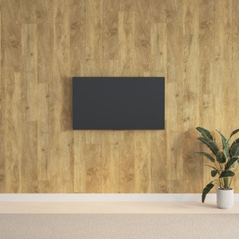 vidaXL Panele ścienne, drewnopodobne, brązowe, PVC, 2,06 m² - vidaXL