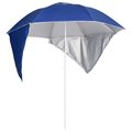 vidaXL Parasol plażowy ze ściankami bocznymi, niebieski, 215 cm - vidaXL