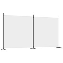 vidaXL Parawan 2-panelowy, biały, 348x180 cm, tkanina vidaXL