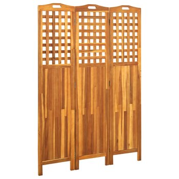 vidaXL Parawan 3-panelowy, 121x2x170 cm, lite drewno akacjowe - vidaXL