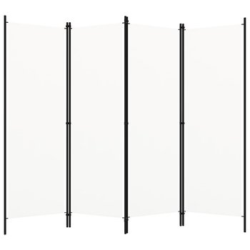vidaXL Parawan 4-panelowy, biały, 200 x 180 cm  - vidaXL