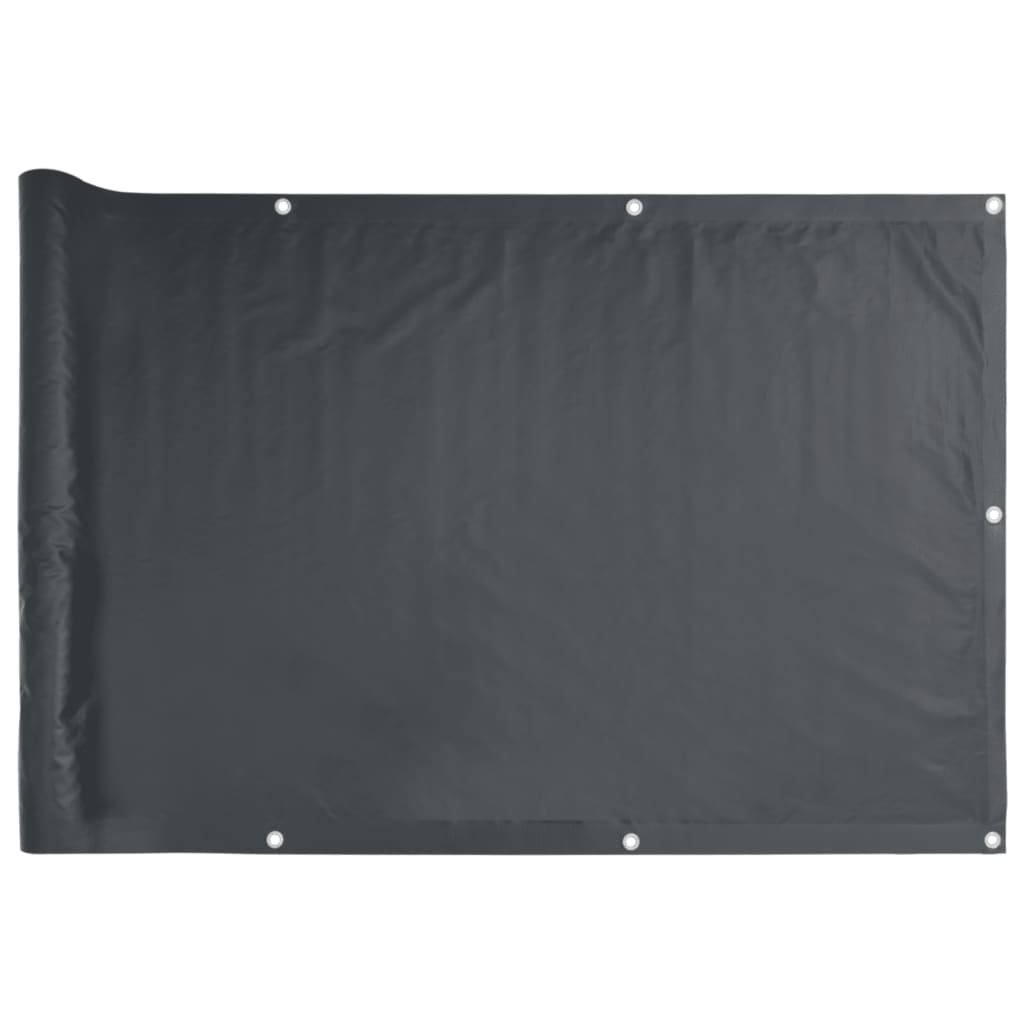 vidaXL Parawan balkonowy z tkaniny oxford 75x600 cm antracyt