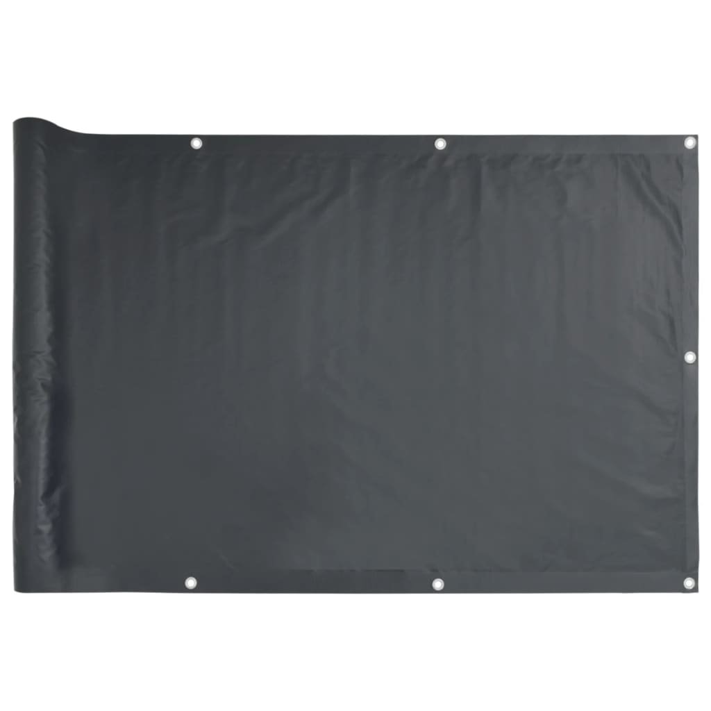 vidaXL Parawan balkonowy z tkaniny oxford 90x400 cm antracyt