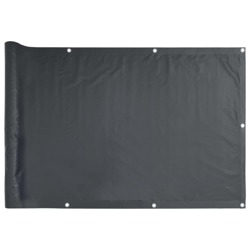 vidaXL Parawan balkonowy z tkaniny oxford 90x600 cm antracyt