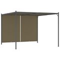vidaXL Pergola ogrodowa ze zwijanym dachem, 3x3 m, taupe, 180 g/m²&nbsp;-&nbsp;vidaXL