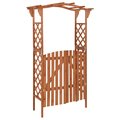 vidaXL Pergola z furtką, 116x40x204 cm, lite drewno jodłowe - vidaXL