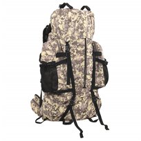 vidaXL Plecak turystyczny, camelowo-brązowe moro, 80 L, tkanina Oxford vidaXL