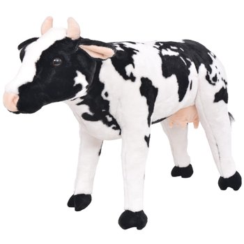 vidaXL Pluszowa krowa, stojąca, czarno-biała, XXL     - vidaXL