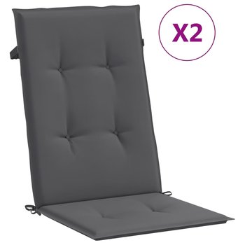 vidaXL Poduszki na krzesła ogrodowe, 2 szt., antracyt, 120x50x3 cm - vidaXL