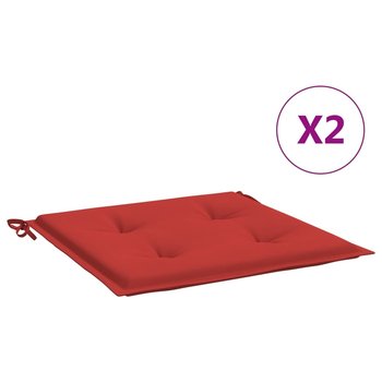 vidaXL Poduszki na krzesła ogrodowe, 2 szt., czerwone, 50x50x3 cm - vidaXL
