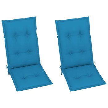 vidaXL Poduszki na krzesła ogrodowe, 2 szt., niebieskie, 120x50x7 cm - vidaXL