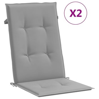 vidaXL Poduszki na krzesła ogrodowe, 2 szt., szare, 120x50x3 cm - vidaXL
