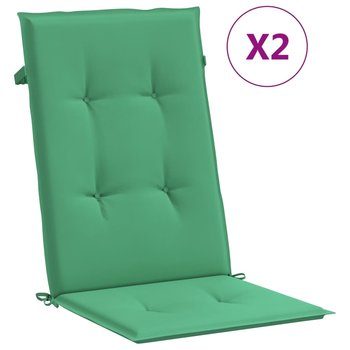 vidaXL Poduszki na krzesła ogrodowe, 2 szt., zielone, 120x50x3 cm - vidaXL
