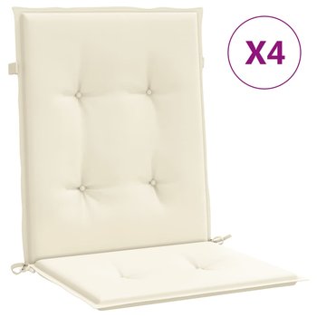 vidaXL Poduszki na krzesła ogrodowe, 4 szt., kremowe, 100x50x3 cm - vidaXL