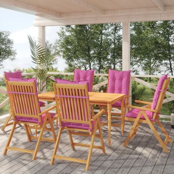 vidaXL Poduszki na krzesło, 6 szt., różowe, 120x50x7 cm - vidaXL