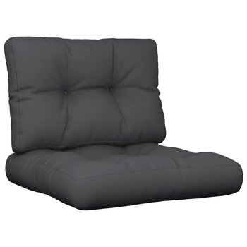 vidaXL Poduszki na sofę z palet, 2 szt., czarne, tkanina - vidaXL