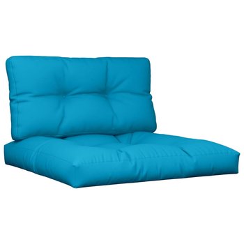 vidaXL Poduszki na sofę z palet, 2 szt., niebieskie, tkanina - vidaXL